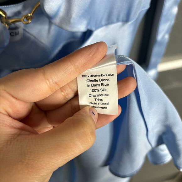 Fait Par Foutch Giselle Dress Baby Blue Size L NWT - Picture 7 of 7